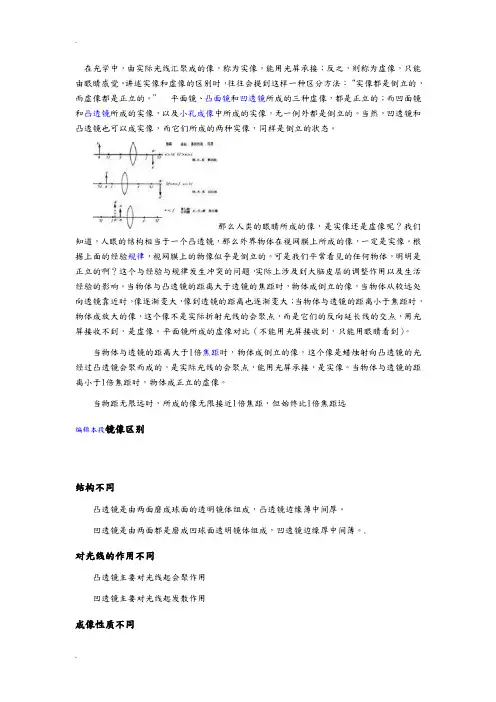 凸透镜成像规律