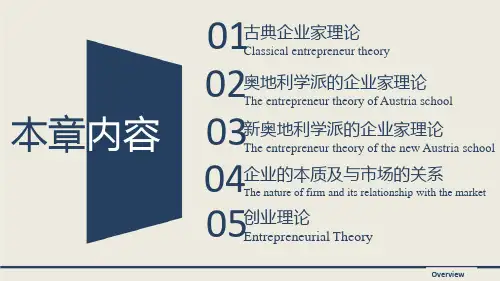 第八章企业家及其企业理论