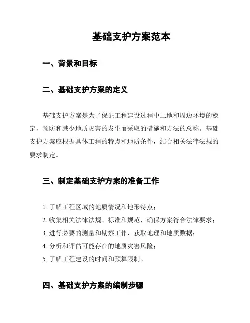 基础支护方案范本