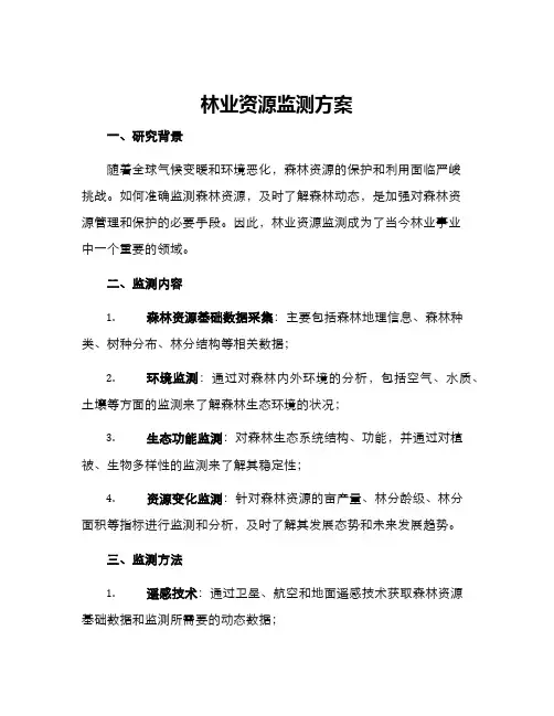 林业资源监测方案