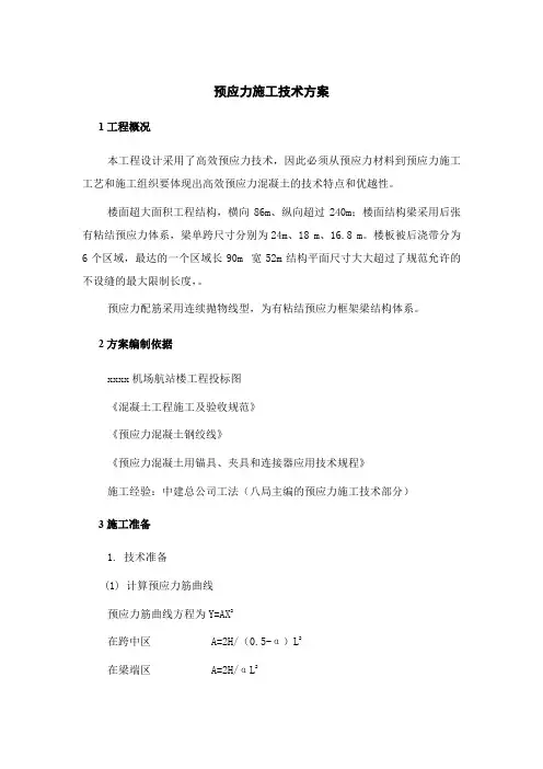 预应力施工技术方案