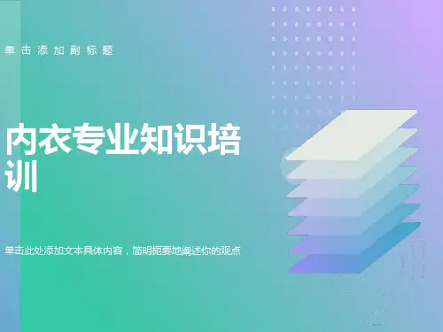 内衣专业知识完整版