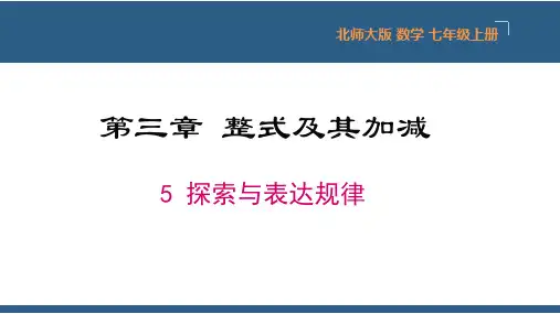 北师大版七年级数学上册探索与表达规律课件29张