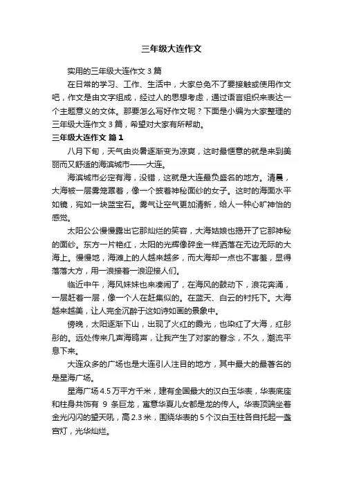 实用的三年级大连作文3篇