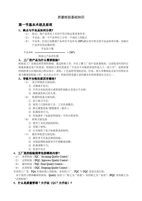 质量检验基础知识