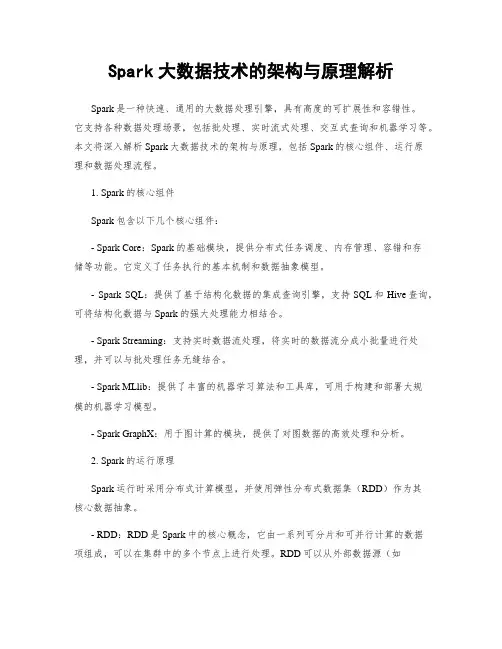 Spark大数据技术的架构与原理解析