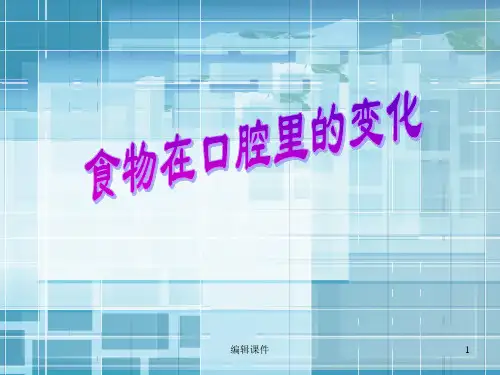 食物在口腔里的变化