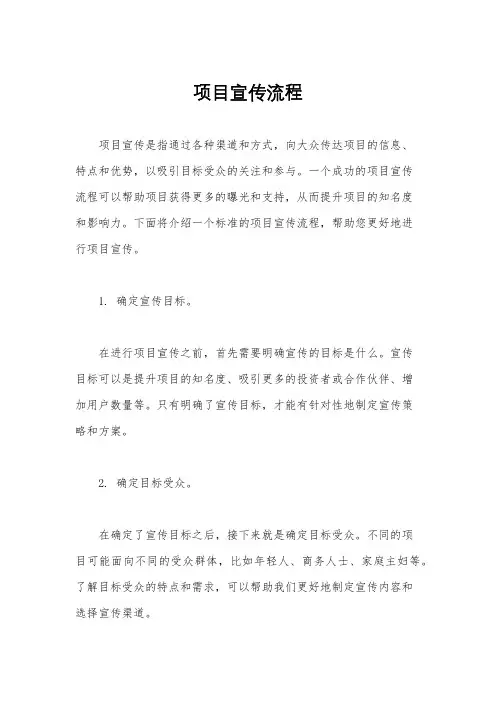 项目宣传流程