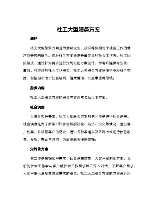社工大型服务方案
