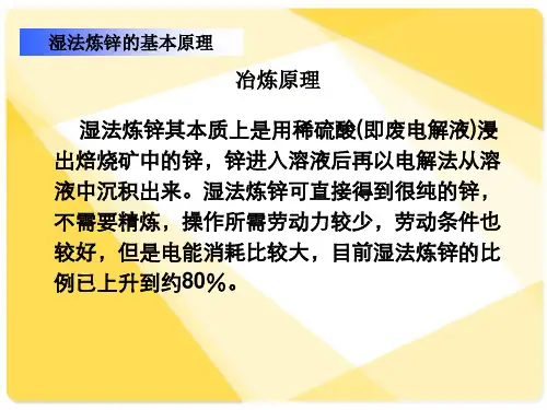湿法炼锌与火法炼锌 [课程作业]