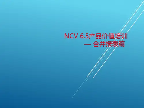 NC65产品价值培训-合并报表篇——【用友精品】