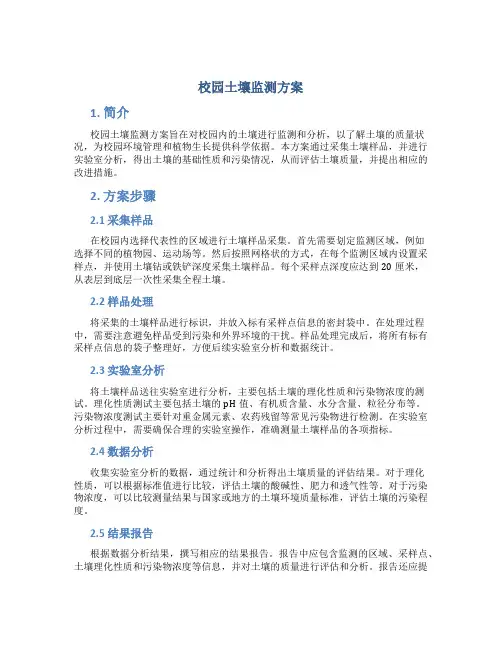 校园土壤监测方案