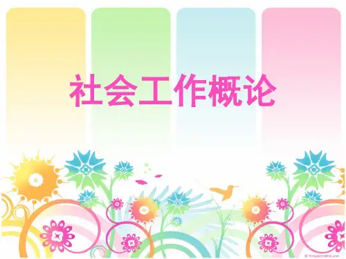 社会工作概论第一章导论精品PPT课件