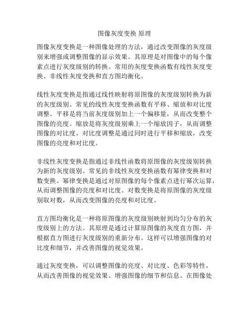 图像灰度变换 原理