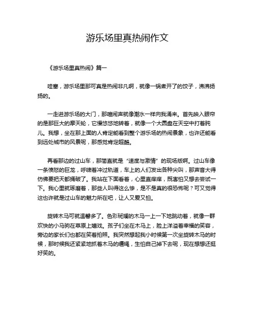 游乐场里真热闹作文