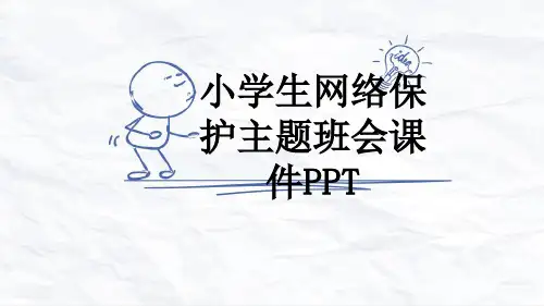 小学生网络保护主题班会课件PPT