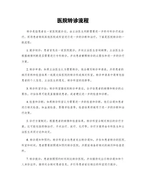 医院转诊流程