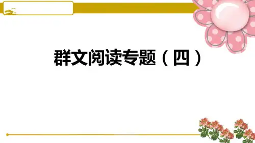 人教部编版九年级语文上册群文阅读专题(四)上课课件