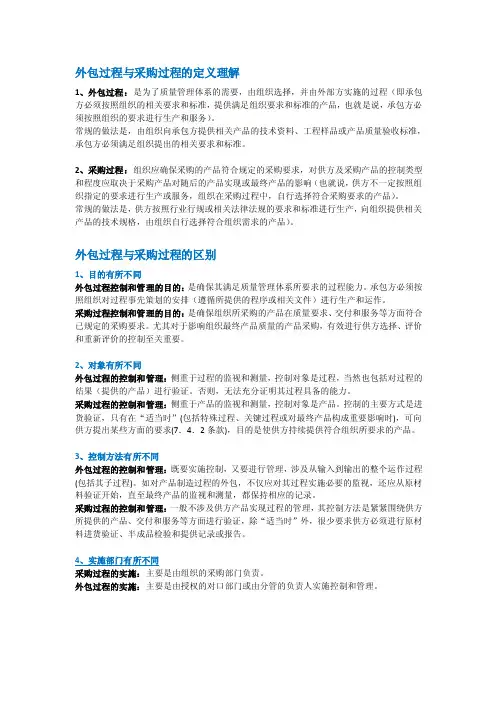外包过程识别和控制
