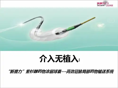 药物涂层球囊-局部药物输送系统-科室幻灯(notes版)