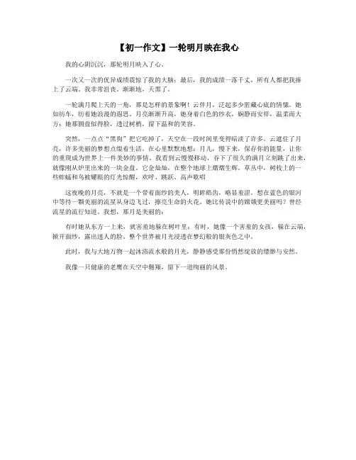 【初一作文】一轮明月映在我心
