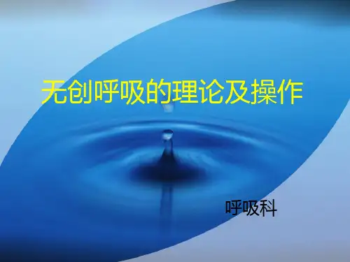无创呼吸机的使用与护理 PPT课件