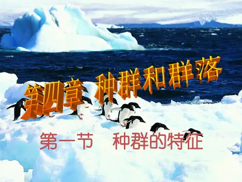 人教版高中生物必修3课件：第四章种群和群落(必修三)