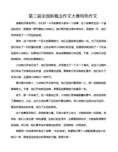 第三届全国新概念作文大赛特色作文
