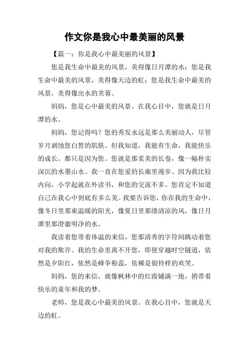 作文你是我心中最美丽的风景