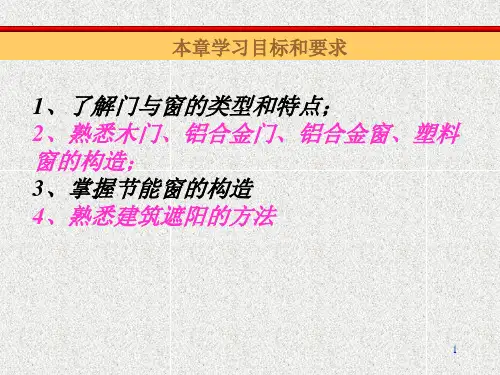 建筑构造门窗ppt课件