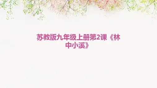 苏教版九年级上册第2课《林中小溪》