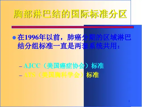 胸部淋巴结的国际标准分区