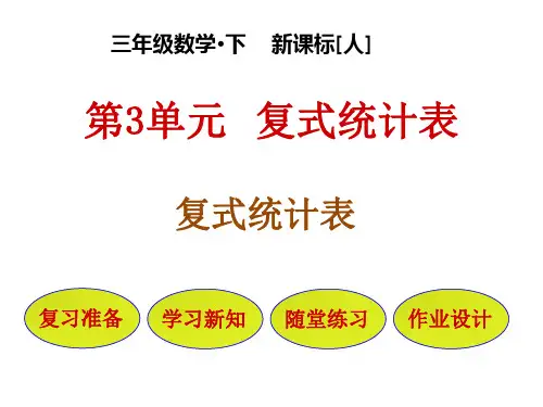 三年级下册数学课件-第3单元 复式统计表 人教版(共29张PPT)