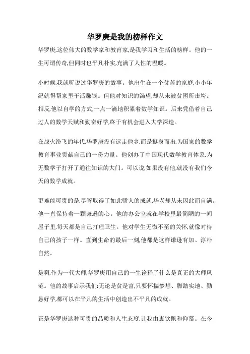 华罗庚是我的榜样作文