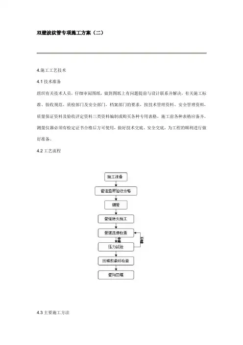 HDPE双壁波纹管专项施工方案