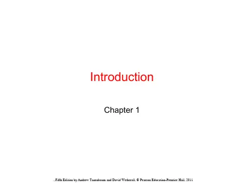 计算机网络(第5版),清华大学出版社,严伟潘爱民 译ppt Chapter1-Introduction