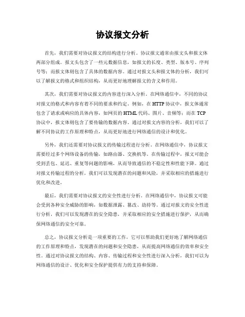协议报文分析