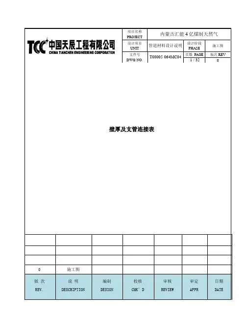 壁厚表