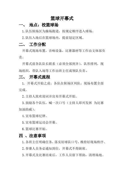篮球开幕式