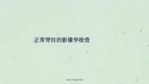 脊柱外科影像学检查课件