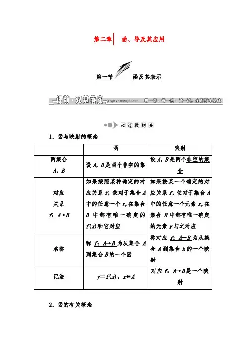 2019年高考数学(文)一轮复习第二章 函数、导数及其应用 第二章 函数、导数及其应用及答案
