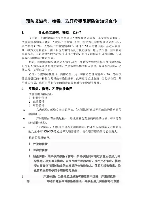 艾、梅、乙宣传知识