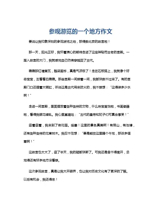 参观游览的一个地方作文
