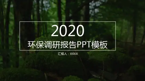 2020绿色环保调研报告ppt模板