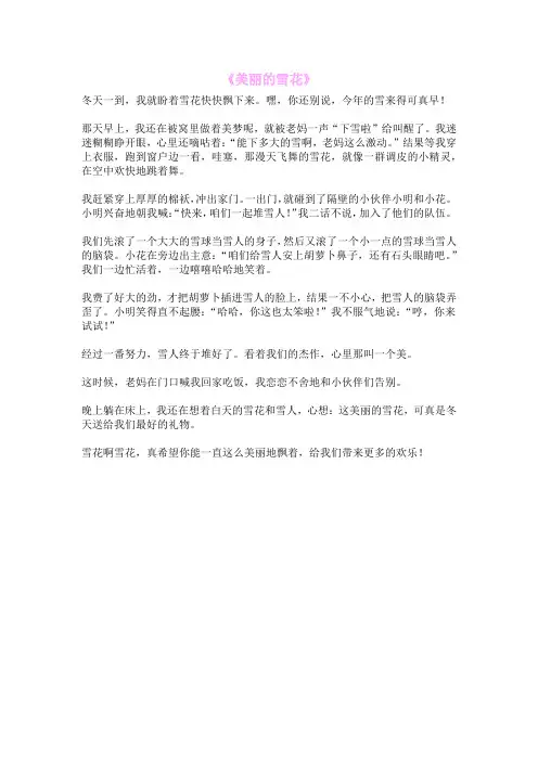 《美丽的雪花》