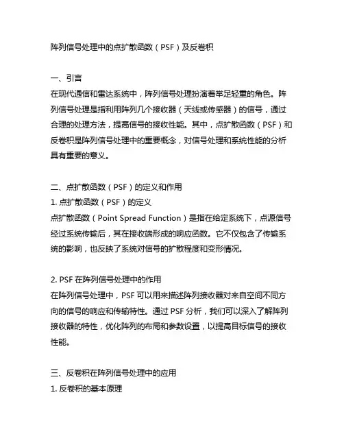 阵列信号处理 psf 点扩散函数 反卷积