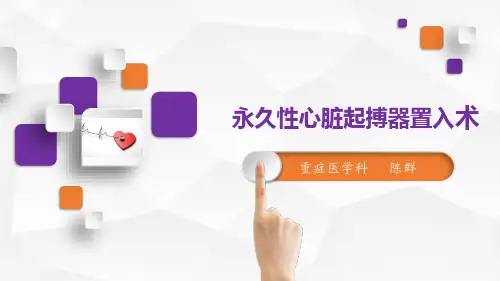 永久性心脏起搏器置入术精品PPT课件