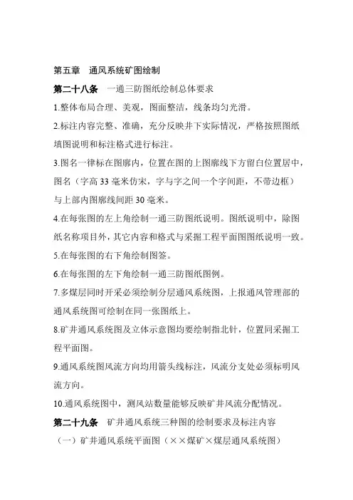 通风系统矿图绘制规范 1教材