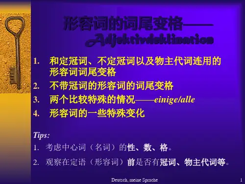 德语形容词变格 免费文档