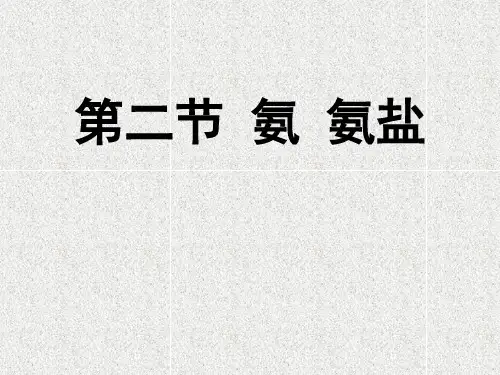 氨 铵盐ppt课件